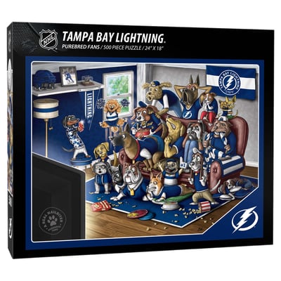Tampa Bay Lightning Fanpoint Purebred Fans 18" x 24" A Real Nailbiter 500-Piece Puzzle