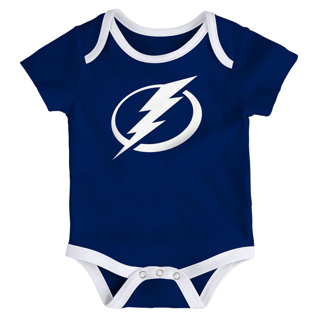 Tampa Bay Lightning Outerstuff Infant & Newborn Triple Header Three-Piece Bodysuit Set