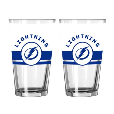 Tampa Bay Lightning Logo Brands Two-Piece 16oz. Horizon Pint Glass Set