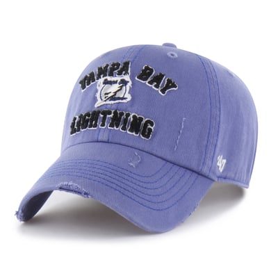 Tampa Bay Lightning '47 Seymoore Distressed Applique Clean Up Adjustable Hat - Blue
