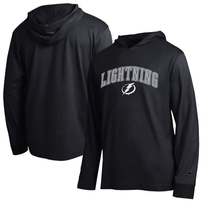 Tampa Bay Lightning Champion All-Star Lightweight Hooded Long Sleeve T-Shirt - Black
