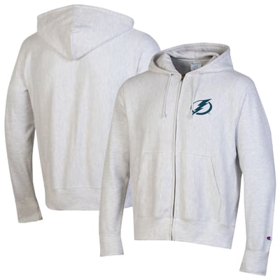 Tampa Bay Lightning Champion Reverse Weave Full-Zip Hooded Jacket - Silver
