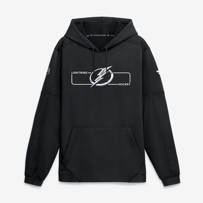 Tampa Bay Lightning Fanatics Authentic Pro Rink Fleece Pullover Hoodie - Black