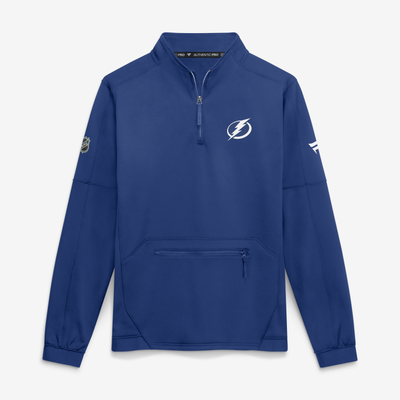 Tampa Bay Lightning Fanatics Authentic Pro Rink Fleece Quarter-Zip Pullover - Blue