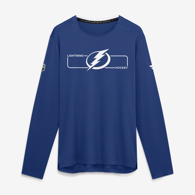 Tampa Bay Lightning Fanatics Authentic Pro Rink Tech Long Sleeve T-Shirt - Blue