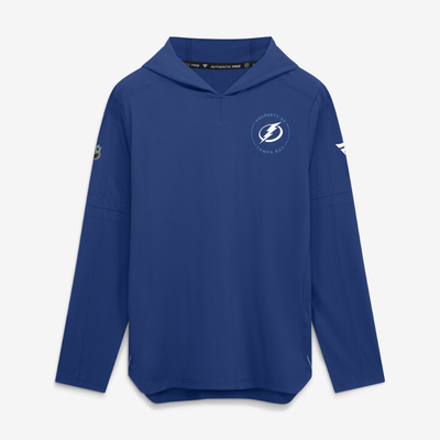 Tampa Bay Lightning Fanatics Authentic Pro Train Lightweight Hoodie - Blue
