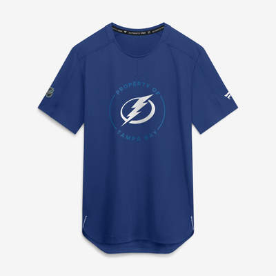 Tampa Bay Lightning Fanatics Authentic Pro Train Performance T-Shirt - Blue