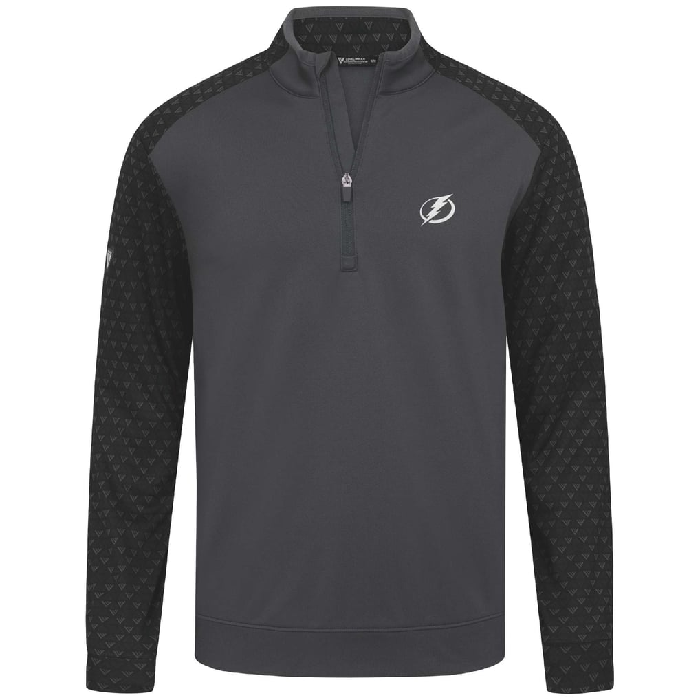 Tampa Bay Lightning Levelwear Aztec Insignia Core Quarter-Zip Pullover Top - Charcoal