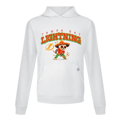 Tampa Bay Lightning Levelwear DOTD Sugar Skull Player Relay Hooded T-Shirt - White
