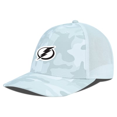Tampa Bay Lightning Levelwear Snow Camo Mesh Stretch Hat - White