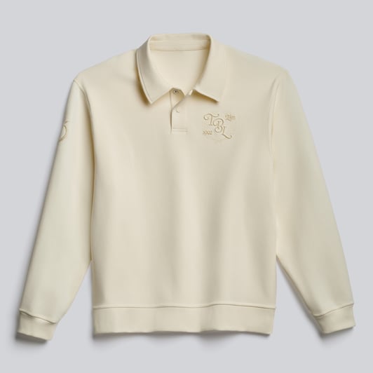 Tampa Bay Lightning lululemon Smooth Double-Knit Long-Sleeve Polo - Coconut Ivory