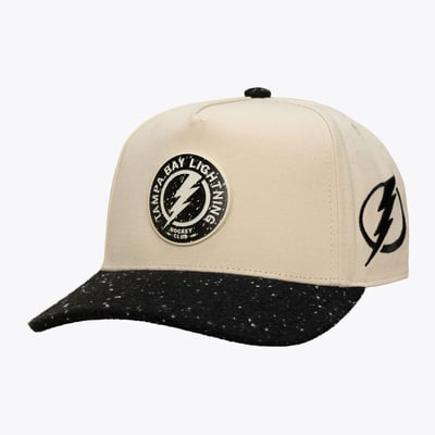 Tampa Bay Lightning Mitchell & Ness Cookies & Cream Pro Pinch Snapback Hat - Cream/Black