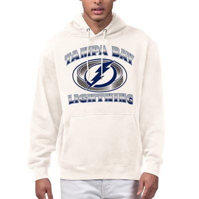  Tampa Bay Lightning Starter Face Off Fleece Hoodie - Cream