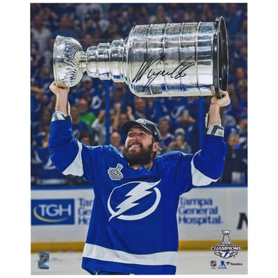 Nikita Kucherov Tampa Bay Lightning Fanatics Authentic Autographed 2021 Stanley Cup Champions 16" x 20" Raising Cup Photograph