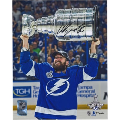 Nikita Kucherov Tampa Bay Lightning Fanatics Authentic Autographed 2021 Stanley Cup Champions 8" x 10" Raising Cup Photograph