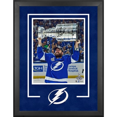 Nikita Kucherov Tampa Bay Lightning Fanatics Authentic Autographed Deluxe Framed 2021 Stanley Cup Champions 16" x 20" Raising Cup Photograph