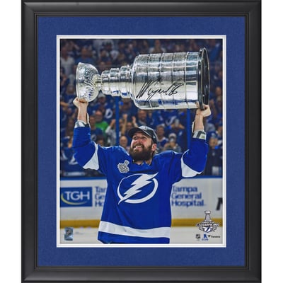 Nikita Kucherov Tampa Bay Lightning Fanatics Authentic Autographed Framed 16" x 20" 2021 Stanley Cup Raising the Cup Photograph