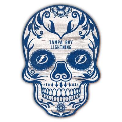 Tampa Bay Lightning 12'' Sugar Skull Sign