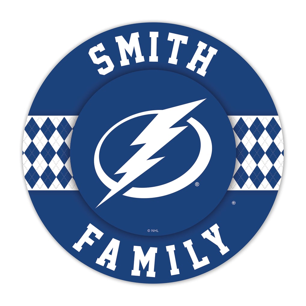 Tampa Bay Lightning 16" Personalized Circle Wall Art