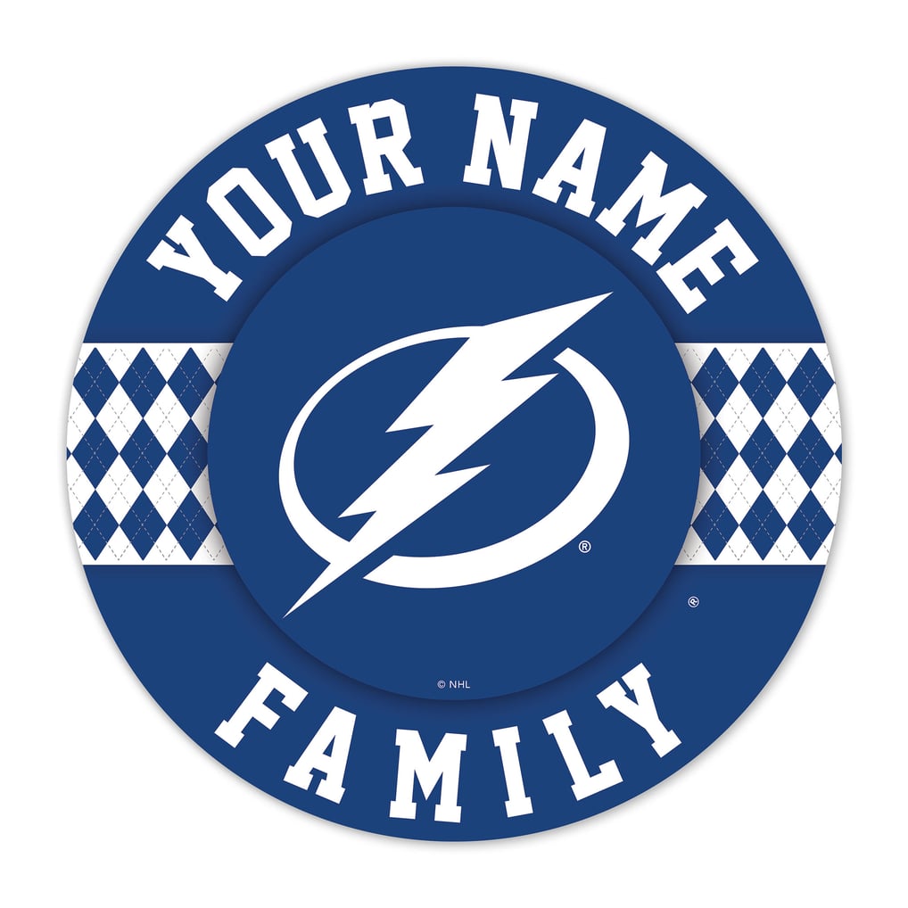 Tampa Bay Lightning 16" Personalized Circle Wall Art