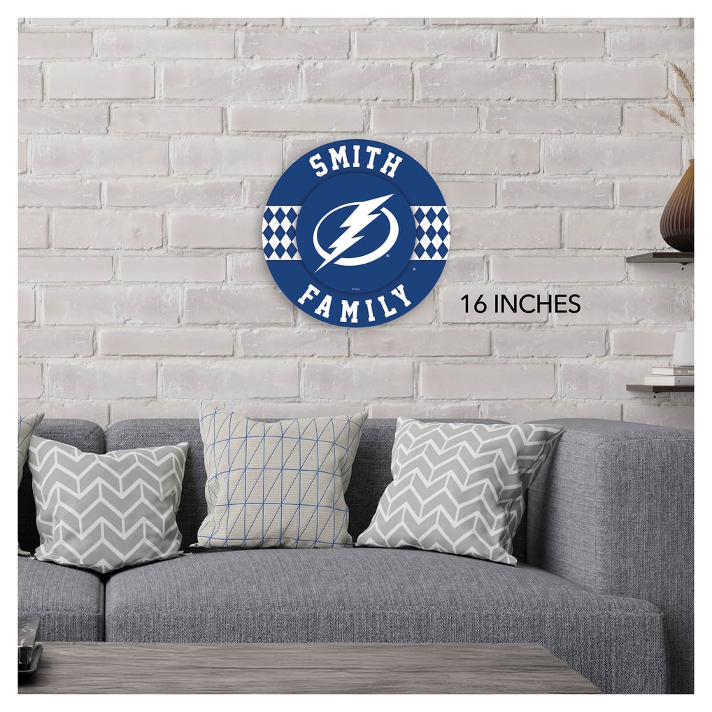 Tampa Bay Lightning 16" Personalized Circle Wall Art