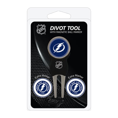 Tampa Bay Lightning Golf Divot Tool Pack with 3 Magnetic Markers