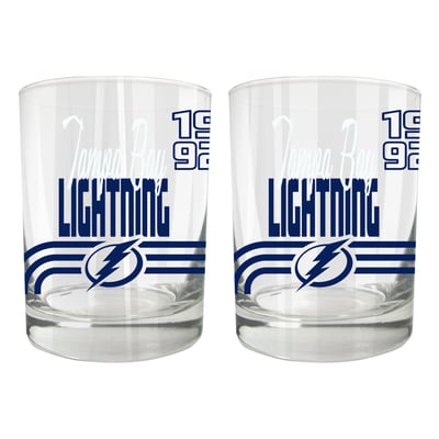 Tampa Bay Lightning Two-Piece 12oz. Heritage Rocks Glass Set