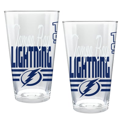 Tampa Bay Lightning Two-Piece 16oz. Heritage Pint Glass Set