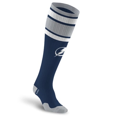 Tampa Bay Lightning PRO Compression Unisex  Classic Stripe Over-the-Calf Compression Socks