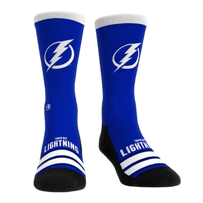  Tampa Bay Lightning Rock Em Unisex Gametime Stripe Crew Socks - Blue