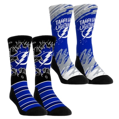  Tampa Bay Lightning Rock Em Unisex Ice Breaker Two-Pack Crew Socks Set - Blue