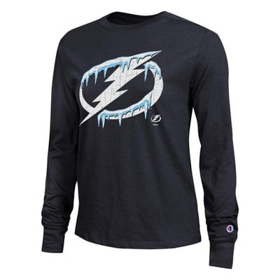 Tampa Bay Lightning Champion Women's Frozen Long Sleeve T-Shirt - Black