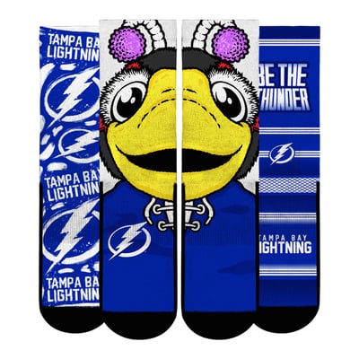  Tampa Bay Lightning Rock Em Youth Fan Favorites Three-Pack Crew Socks Set - Blue