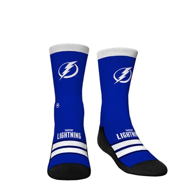  Tampa Bay Lightning Rock Em Youth Gametime Stripe Crew Socks - Blue