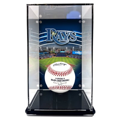  Tampa Bay Rays Fanatics Authentic Tall Baseball Display Case with Image