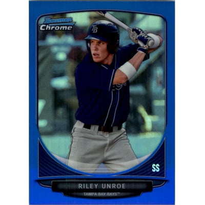 2013 Bowman Chrome Draft Draft Picks Blue Refractors #BDPP35 Riley Unroe