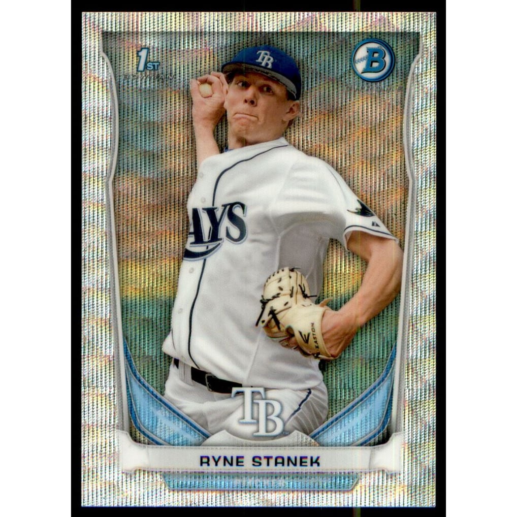 2014 Bowman Chrome Prospects Silver Wave Refractors #BCP84 Ryne Stanek