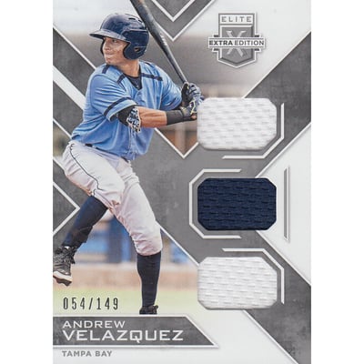 2016 Elite Extra Edition Triple Materials Silver #12 Andrew Velazquez/149