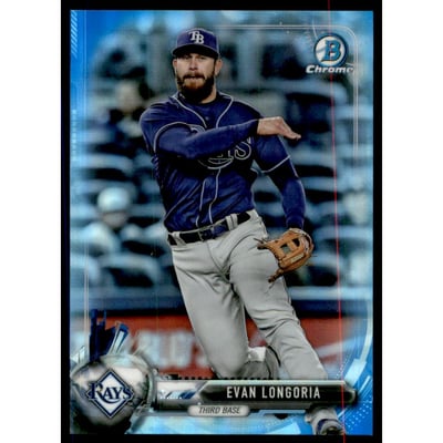 2017 Bowman Chrome Blue Refractors #73 Evan Longoria