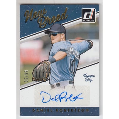2017 Donruss New Breed Autographs Gold #NBDR Daniel Robertson/99
