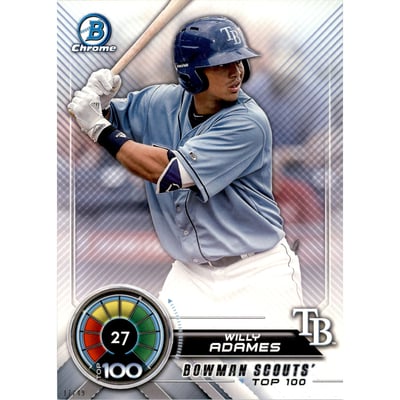 2018 Bowman Chrome 5x7 Scouts Top 100 #BTP27 Willy Adames