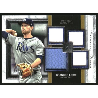2020 Topps Museum Collection Primary Pieces Quad Relics #SPQRBLO Brandon Lowe