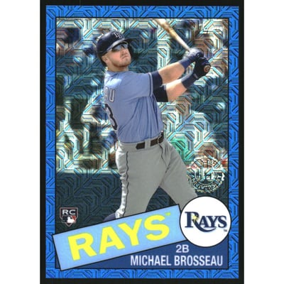 2020 Topps Update '85 Topps Silver Pack Chrome Blue Refractors #CPC8 Michael Brosseau