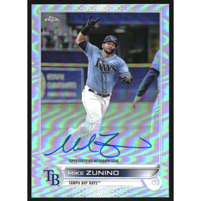 2022 Topps Chrome Veteran Autographs Refractors #CVAMZ Mike Zunino