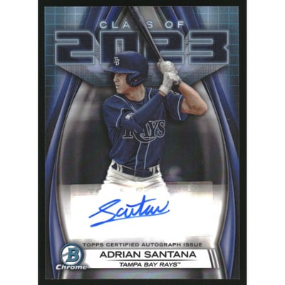 2023 Bowman Chrome Draft Class of '23 Autographs #23AAS Adrian Santana