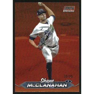 2024 Stadium Club Chrome Orange Refractors #258 Shane McClanahan