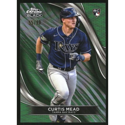 2024 Topps Chrome Black Green Refractors #27 Curtis Mead