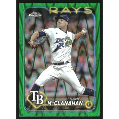 2024 Topps Chrome Green RayWave Refractors #135 Shane McClanahan