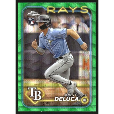 2024 Topps Chrome Green Wave Refractors #163 Jonny Deluca