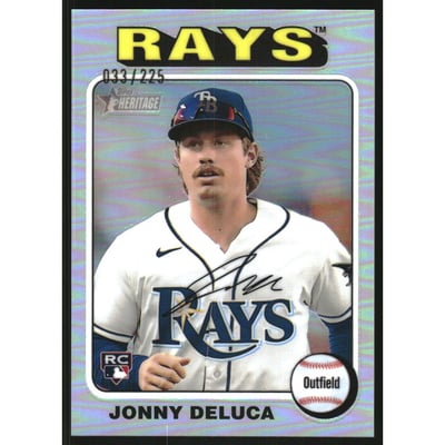 2024 Topps Heritage Chrome Silver Refractors #427 Jonny Deluca HN/225